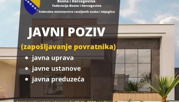 FBiH raspisuje javni poziv za zapošljavanje povratnika