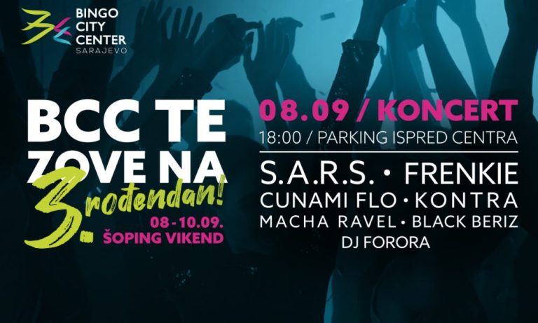 S.A.R.S. ispred Bingo City Centra Sarajevo – Veliki rođendanski koncert na parkingu centra