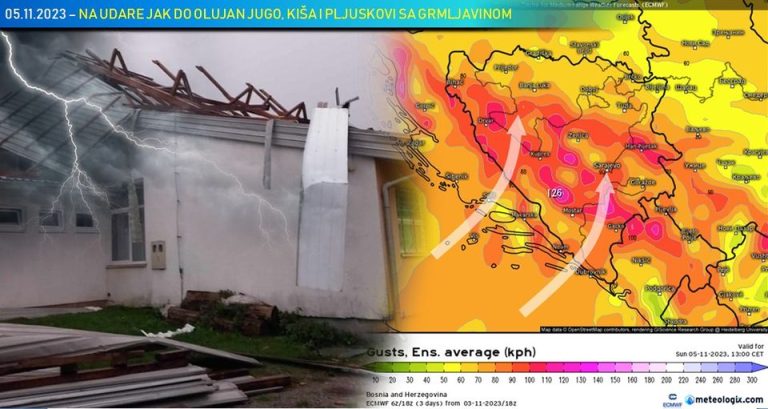 Večeras u BiH stiže velika promjena vremena: Najavljuje se strašna oluja, vjetar će juriti i do 100km/h