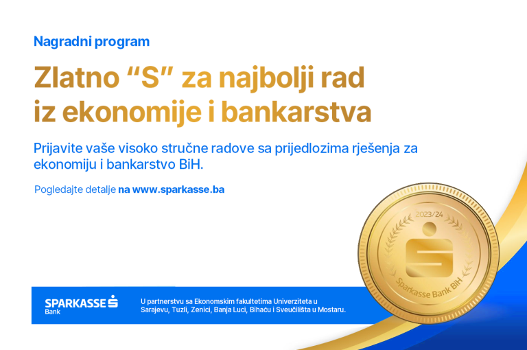 Nagrada Sparkasse Banke „Zlatno S za najbolji rad iz ekonomije i bankarstva“
