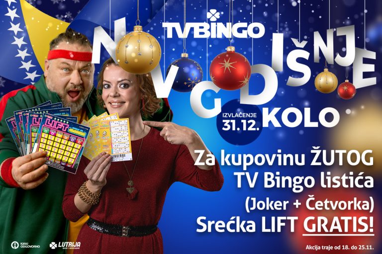 Novogodišnji TV Bingo: Lutrija BiH daruje povodom Dana državnosti