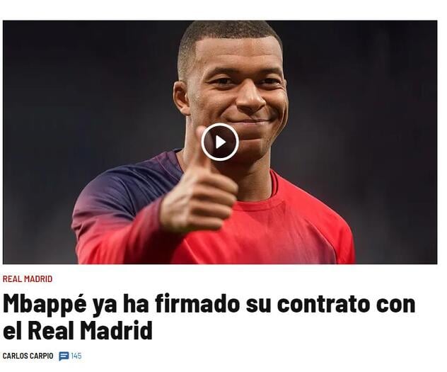 Španski list objavio: Kylian Mbappe je potpisao ugovor s Real Madridom!